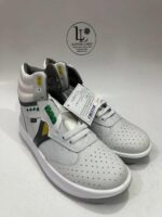 Servis Cheetah White Leather High Top Sneakers – Men's Athletic Boots
