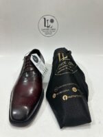 Handmade Leather Boots Mens Wine Red Leather Oxfords Mens Formal Dress Shoes for Party Wedding Business Meeting and Gift - Image 5