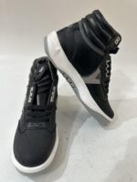 Servis Cheetah Black Leather High Top Sneakers – Men's Athletic Boots - Image 6