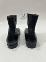 Handmade Black Leather Tabi Boots: Japanese Split Toe Ankle Boots - Image 9