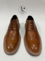 Handmade Leather Shoes Men New Handmade Tan Leather Brogue Oxford Shoes Wingtip Dress Boots for Men Goodyear Welt Premium Formal Footwear - Image 4