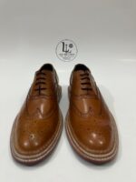 Handmade Leather Shoes Men New Handmade Tan Leather Brogue Oxford Shoes Wingtip Dress Boots for Men Goodyear Welt Premium Formal Footwear - Image 7