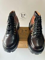Handmade Men Brown Leather Hiking Boots | Mens Formal Round Toe Boots | Lace-Up Shoes | Custom Size Leather Oxford | Dress Formal Party Wear - Image 7