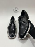 Handmade Leather Shoes Men Handmade Black Leather Brogue Toe Derby Shoes Genuine Leather Formal Goodyear Welted Boots - Image 7