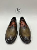 Men’s Two Tone Leather Dress Shoes Burnished Oxford Brogue Lace Up by Leather Lords - Image 3
