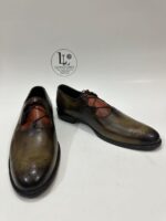 Men’s Two Tone Leather Dress Shoes Burnished Oxford Brogue Lace Up by Leather Lords - Image 5