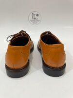 Handmade Leather Boots Mens Wingtip Oxford Shoes, Men’s Classic Brown Dress Shoes for Weddings and Formal Wear - Image 10