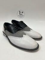 Handmade Leather Shoes Men Handmade Two Tone Leather Brogue Oxford Shoes for Men | Wingtip Dress Shoes