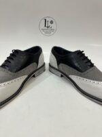 Handmade Leather Shoes Men Handmade Two Tone Leather Brogue Oxford Shoes for Men | Wingtip Dress Shoes - Image 10