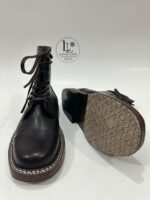 Handmade Leather Boots Men New Handmade Men’s  Dark Brown Leather Cap Toe Lace Up Classic Dress & Casual Ankle Boots - Image 4