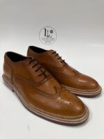 Handmade Leather Shoes Men New Handmade Tan Leather Brogue Oxford Shoes Wingtip Dress Boots for Men Goodyear Welt Premium Formal Footwear