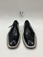 Handmade Leather Shoes Men Handmade Black Leather Brogue Toe Derby Shoes Genuine Leather Formal Goodyear Welted Boots - Image 5