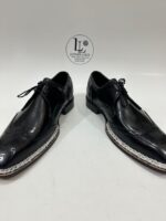 Handmade Leather Shoes Men Handmade Black Leather Brogue Toe Derby Shoes Genuine Leather Formal Goodyear Welted Boots - Image 10