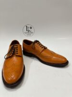 Handmade Leather Boots Mens Wingtip Oxford Shoes, Men’s Classic Brown Dress Shoes for Weddings and Formal Wear - Image 3