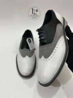 Handmade Leather Shoes Men Handmade Two Tone Leather Brogue Oxford Shoes for Men | Wingtip Dress Shoes - Image 9
