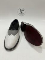 Handmade Leather Shoes Men Handmade Two Tone Leather Brogue Oxford Shoes for Men | Wingtip Dress Shoes - Image 3
