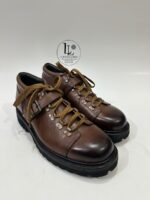Handmade Leather Boots Men New Handmade Brown Leather Hiking Boots | Custom Size Lace-Up Travelling Boots