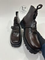 Handmade Leather Boots Men New Handmade Brown Leather Hiking Boots | Custom Size Lace-Up Travelling Boots - Image 6