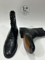 Handmade Leather Boots Men Black Victorian Dress Men's Lace Up Ankle Boots Handmade Cap Toe Balmoral Boots Formal Wedding Shoes Gift for Him - Image 5