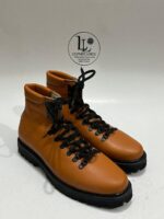 Handmade Leather Boots Mens Tan Leather Mountain Boots | Rugged Hiking Boots | Outdoor Combat Boots Lug Sole Trekking Shoes | Gift for him