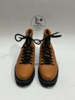 Handmade Leather Boots Mens Tan Leather Mountain Boots | Rugged Hiking Boots | Outdoor Combat Boots Lug Sole Trekking Shoes | Gift for him - Image 2