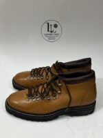 Handmade Men Brown Leather Hiking Boots | Mens Formal Round Toe Boots | Lace-Up Shoes | Custom Size Leather Oxford | Dress Formal Party Wear - Image 5