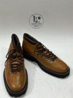 Handmade Men Brown Leather Hiking Boots | Mens Formal Round Toe Boots | Lace-Up Shoes | Custom Size Leather Oxford | Dress Formal Party Wear - Image 4