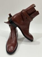 Men’s Brown Ostrich Leather Jodhpur Boots – Handmade Ankle Boots with Buckle Strap - Image 6
