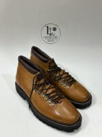 Handmade Men Brown Leather Hiking Boots | Mens Formal Round Toe Boots | Lace-Up Shoes | Custom Size Leather Oxford | Dress Formal Party Wear