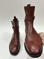 Men’s Brown Ostrich Leather Jodhpur Boots – Handmade Ankle Boots with Buckle Strap - Image 8